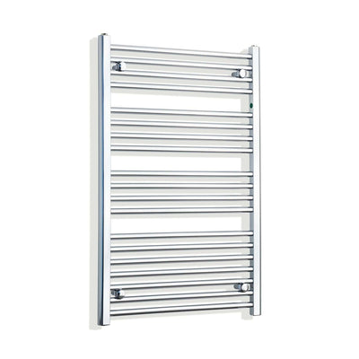 1000x600mm Heated Flat or Curved Towel Rail Radiator Chrome