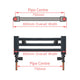 1000 x 800 Heated Towel Rail Radiator Flat White Central Heating