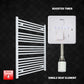 Single Heat / Booster Timer 1000 x 800 Pre-Filled Electric Heated Towel Rail White HTR