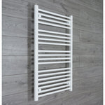 Without Valves 1000mm High x 600mm Wide Heated Towel Radiator Flat White