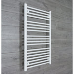 Without Valves 1000mm High x 600mm Wide Heated Towel Radiator Flat White