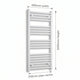 1000x400mm Towel Rail Radiator Flat White Central Heating - Elegant Radiators