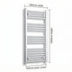 1000x500mm Heated Flat or Curved Towel Radiator Chrome - Elegant Radiators