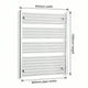 1000x850mm Heated Straight Towel Rail Radiator Chrome - Elegant Radiators