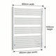 1000x900mm Heated Straight Towel Rail Radiator Chrome - Elegant Radiators