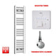 1000x250mm Pre Filled Electric Towel Rail Straight Chrome