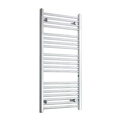 Without Valves 1100 x 500 Heated Flat Towel Radiator Chrome Central Heating