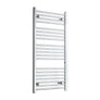 Without Valves 1100 x 500 Heated Flat Towel Radiator Chrome Central Heating