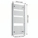 1100x500mm Heated Flat Towel Radiator Chrome Central Heating - Elegant Radiators