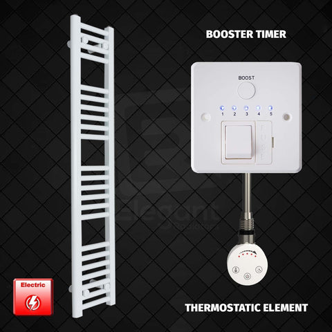 ER-Touch Thermostatic / Booster Timer 1200 mm High 200 mm Wide Pre-Filled Electric Heated Towel Rail HTR