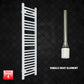 Single Heat / No Timer 1200 mm High 500mm Width White Pre-Filled Electric Towel Rail