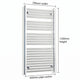 1200 mm High x 700 mm Wide Heated Curved Towel Rail Radiator Chrome - Elegant Radiators