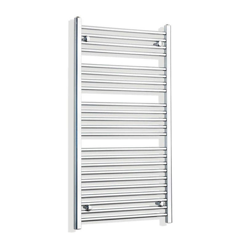 Without Valves 1200 mm High x 750 mm Wide Heated Straight Towel Rail Radiator Chrome