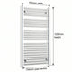 1200 mm High x 750 mm Wide Heated Straight Towel Rail Radiator Chrome - Elegant Radiators