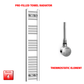 ER-Touch Thermostatic / No Timer 1200 x 200 Pre-Filled Electric Heated Towel Radiator Straight Chrome