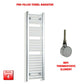 ER-Wifi Thermostatic / No Timer 1200 x 350 Pre-Filled Electric Heated Towel Radiator Straight Chrome