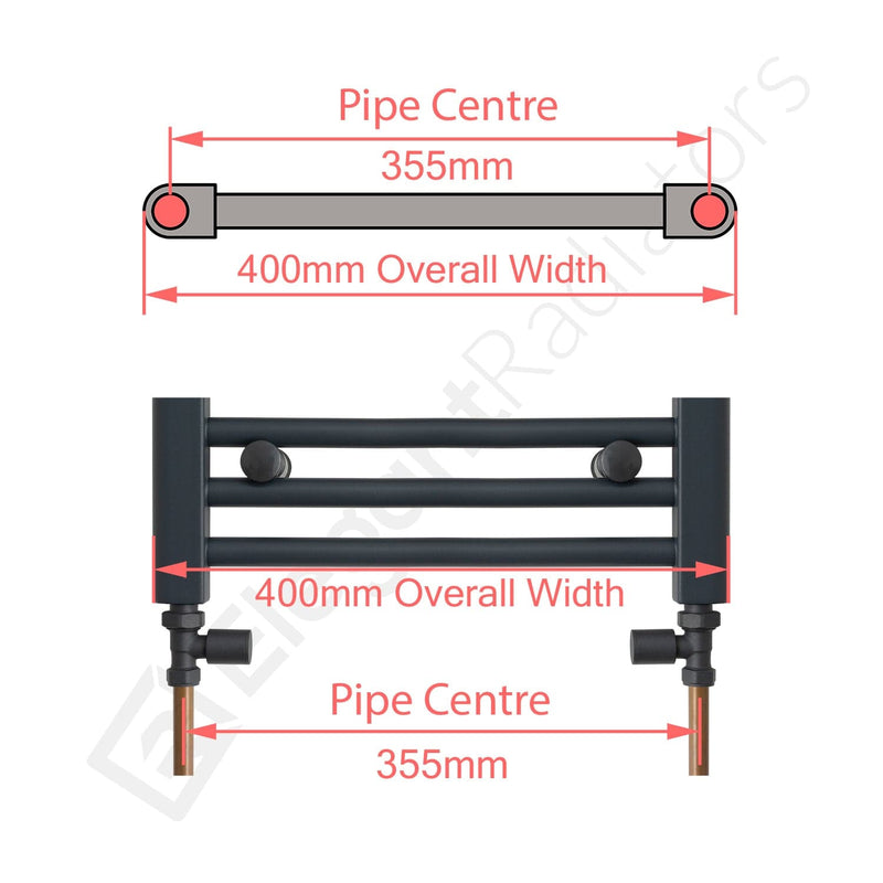 1200 x 400 Chrome Dual Fuel Flat Heated Towel Rail Radiator