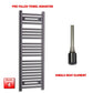 Single Heat / No Timer 1200 x 450 Flat Black Pre-Filled Electric Heated Towel Rail HTR