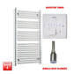 Single Heat / Booster Timer 1200 x 550 Pre-Filled Electric Heated Towel Radiator Chrome HTR