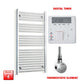 ER-Touch Thermostatic / Digital Timer 1200 x 550 Pre-Filled Electric Heated Towel Radiator Chrome HTR