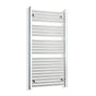 1200x600mm Heated Flat or Curved Towel Radiator Chrome