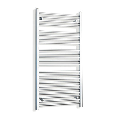 1200x600mm Heated Flat or Curved Towel Radiator Chrome
