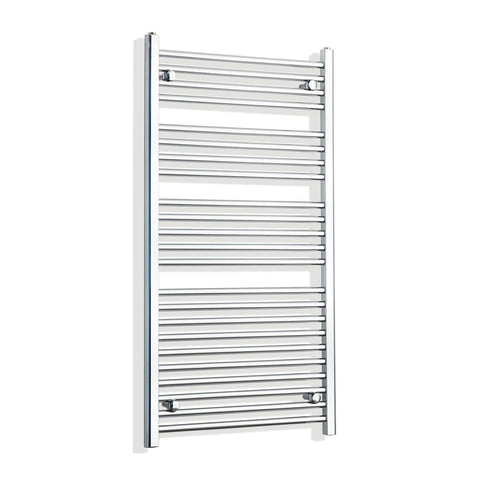 Straight / Without Valves 1200 x 600 Heated Flat or Curved Towel Radiator Chrome