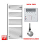 ER-Touch Thermostatic / Digital Timer 1200 x 650 Pre-Filled Electric Heated Towel Radiator Chrome HTR