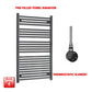 ER-Touch Thermostatic / No Timer 1200 x 700 Flat Black Pre-Filled Electric Heated Towel Rail HTR