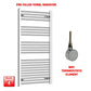 ER-Wifi Thermostatic / No Timer 1200 x 750 Pre-Filled Electric Heated Towel Radiator Flat Chrome