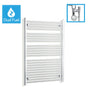 1200x800mm Chrome Dual Fuel Flat Heated Towel Rail Radiator