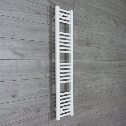 Without Valves 1200mm High x 250 mm Wide Heated Towel Radiator Flat White