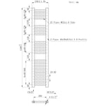 1200x250mm Chrome Dual Fuel Flat Heated Towel Rail Radiator - Elegant Radiators