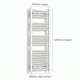1200x400mm Towel Rail Radiator Flat White Central Heating - Elegant Radiators