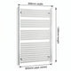 1200x900mm Heated Straight Towel Rail Radiator Chrome - Elegant Radiators
