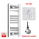 600x200mm Pre Filled Electric Towel Rail Straight Chrome