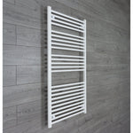 Without Valves 1300 x 700 Heated Towel Rail Radiator Flat White Central Heating