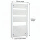 1300x700mm Heated Straight Towel Radiator Chrome - Elegant Radiators