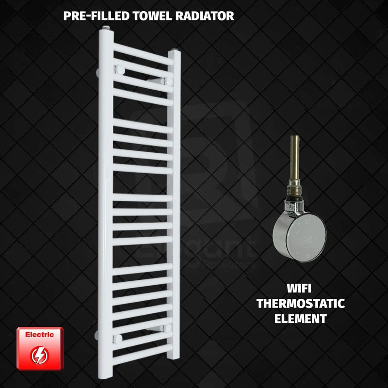 1000x350mm Pre-Filled Electric Heated Towel Rail White