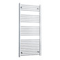1400 mm High x 600 mm Wide Flat Or Curved Chrome Towel Radiator