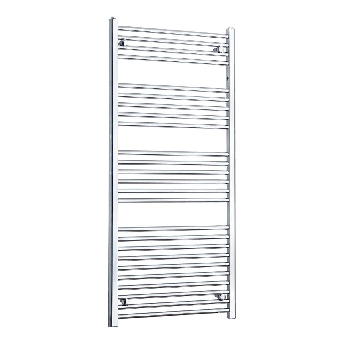 Without Valves 1400 mm High x 600 mm Wide Flat Chrome Towel Radiator