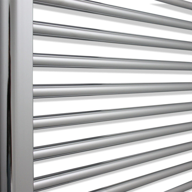 1400 mm High x 600 mm Wide Flat Chrome Towel Radiator