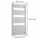 1400 mm High x 600 mm Wide Flat Or Curved Chrome Towel Radiator - Elegant Radiators