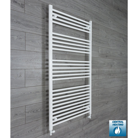 1400 mm High 750 mm Wide White Towel Rail Central Heating