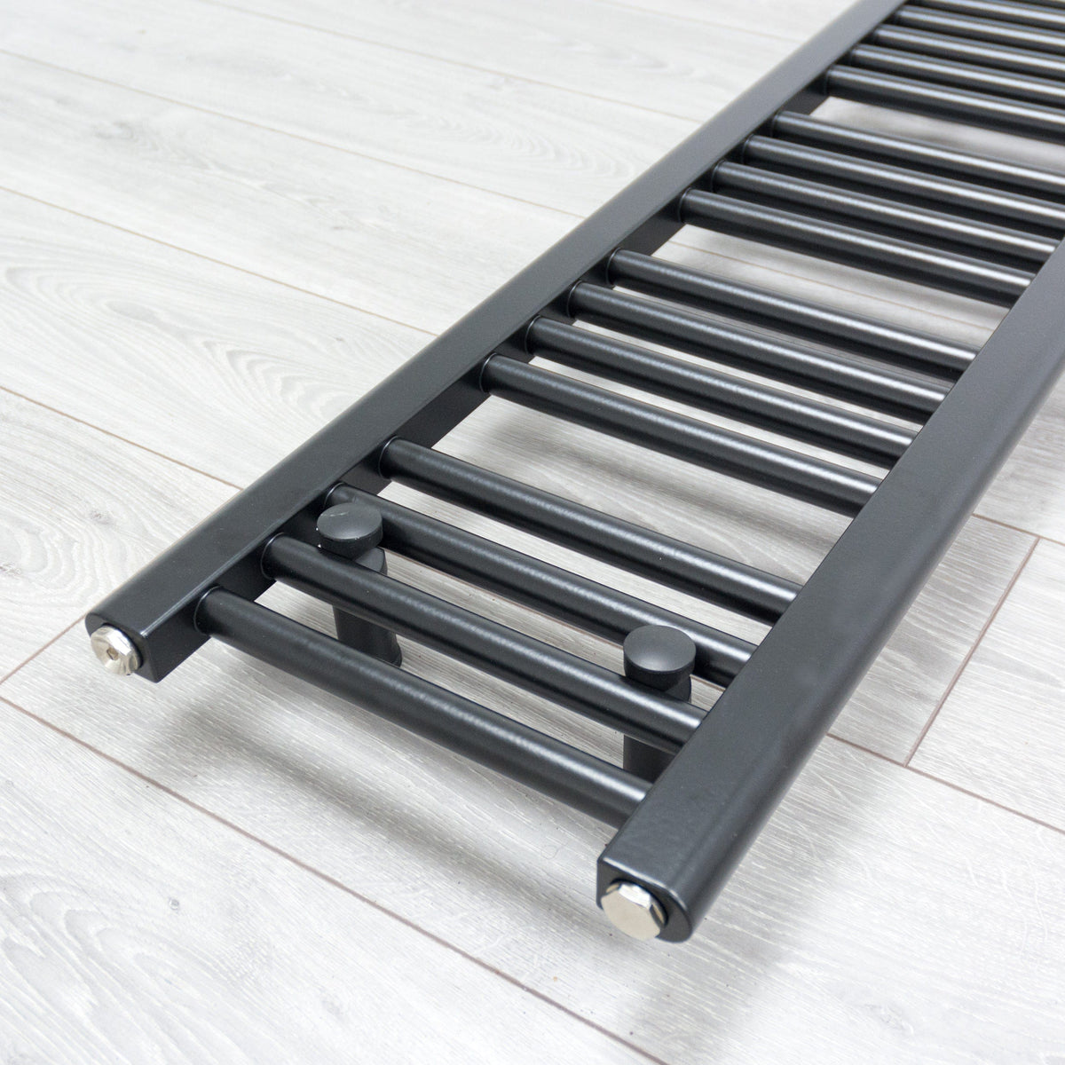 1400 x 300 Flat Black Pre-Filled Electric Heated Towel Radiator HTR