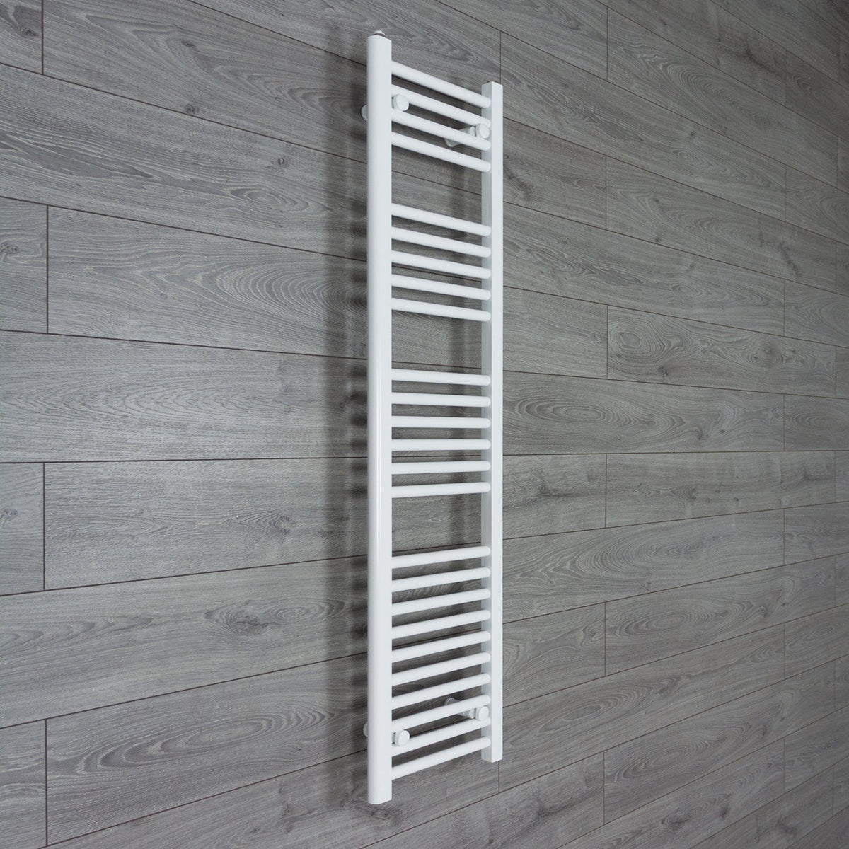 Without Valves 1400 x 300 Heated Towel Rail Radiator Flat White