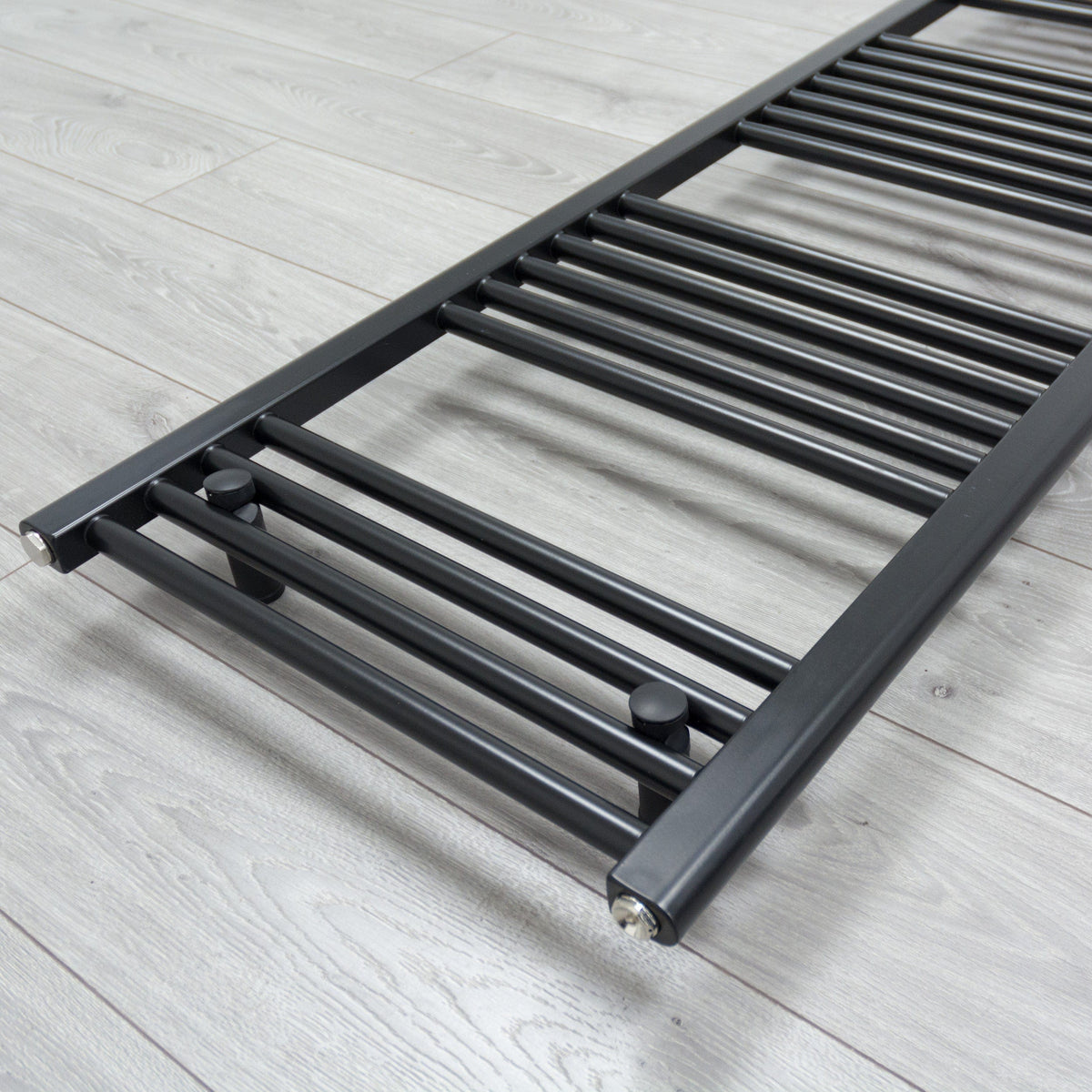 1400 x 400 Flat Black Pre-Filled Electric Heated Towel Radiator HTR