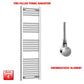 ER-Touch Thermostatic / No Timer 1400 x 400 Flat Chrome Electric Heated Towel Radiator Pre-Filled