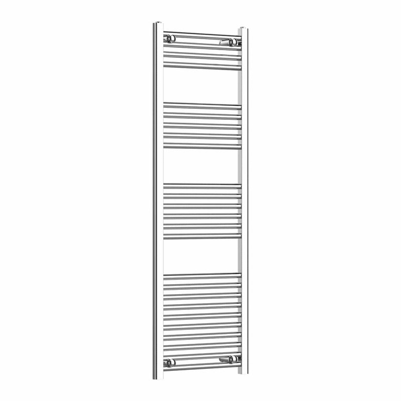 Without Valves 1400 x 400 Heated Flat Chrome Towel Rail Radiator