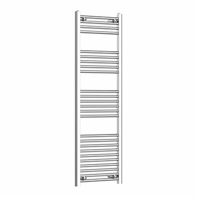 1400x400mm Heated Flat or Curved Chrome Towel Rail Radiator